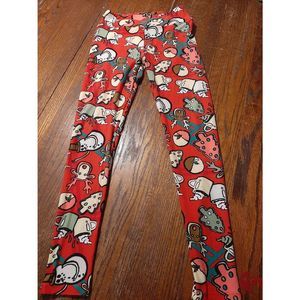One Size LuLaRoe Christmas Holiday Leggings Reindeer Snowmen Cocoa Trees